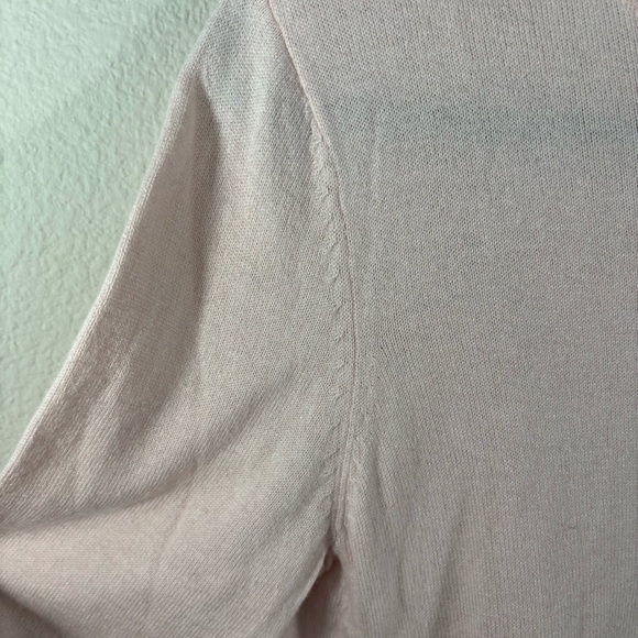 J. Jill Soft Pink Cotton Knit Sweater XS Feminine Top Coastal Grandma Balletcore - Picture 3 of 12